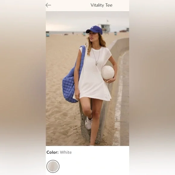 Free People Movement ~ Vitality Tee ~ * NTW *  Color ~ White ~ XS ~ - Picture 8 of 11